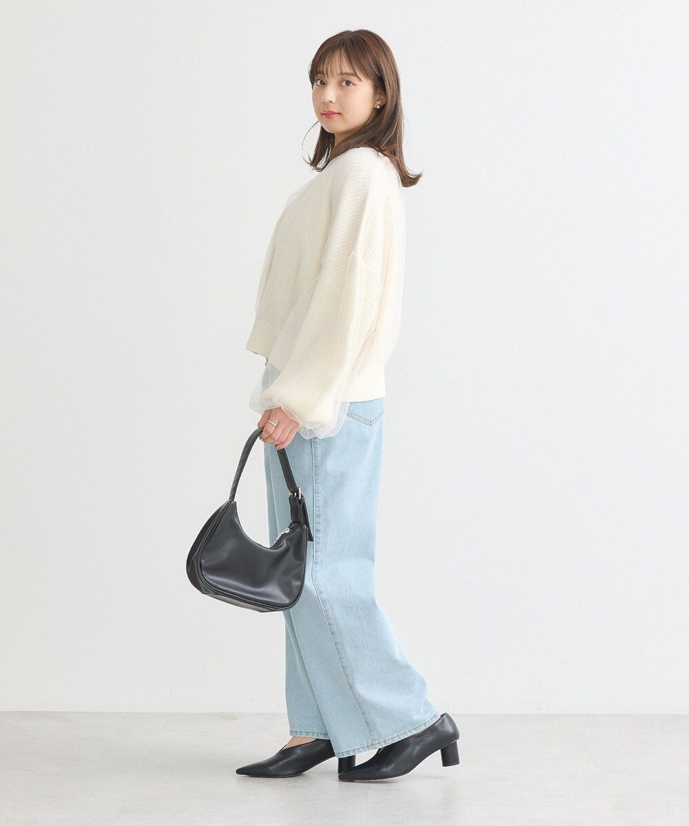 earth music&ecology チュールレイヤードカーディガン 