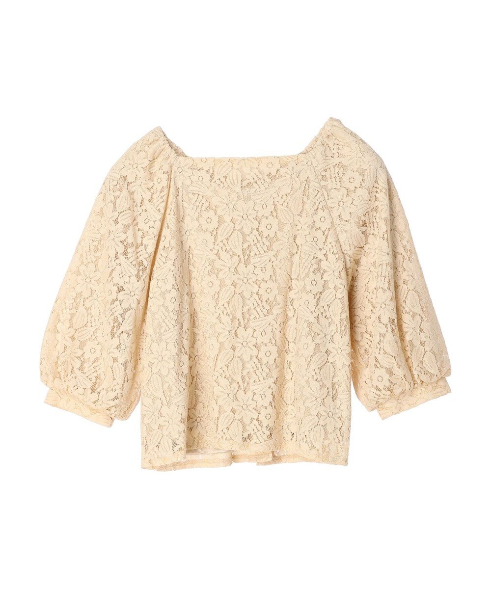 earth music&ecology フラワーレースブラウス 