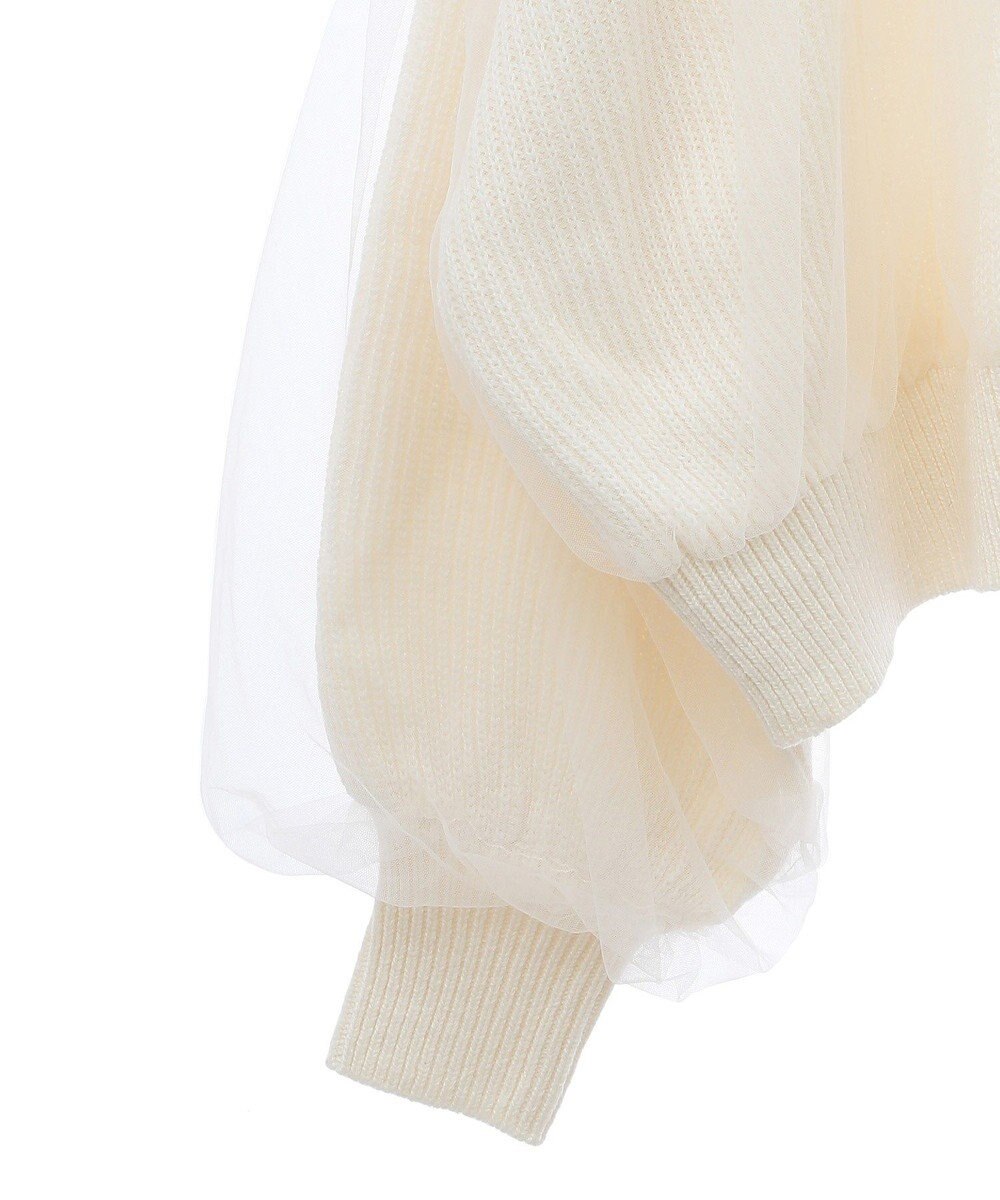 earth music&ecology チュールレイヤードカーディガン 