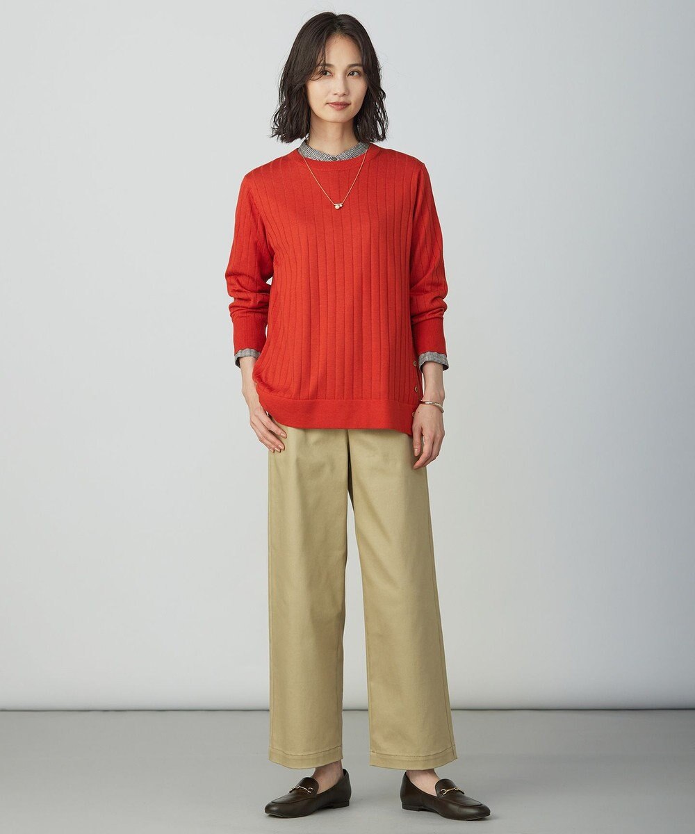 J.PRESS LADIES L 【WEB限定カラーあり】ハイパワーデニムツイル ワイドパンツ 