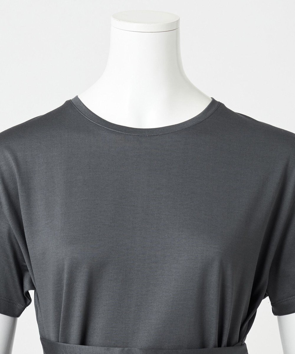 23区 L 【エステータ】スーピマシングルジャージー サッシュデザイン カットソー 