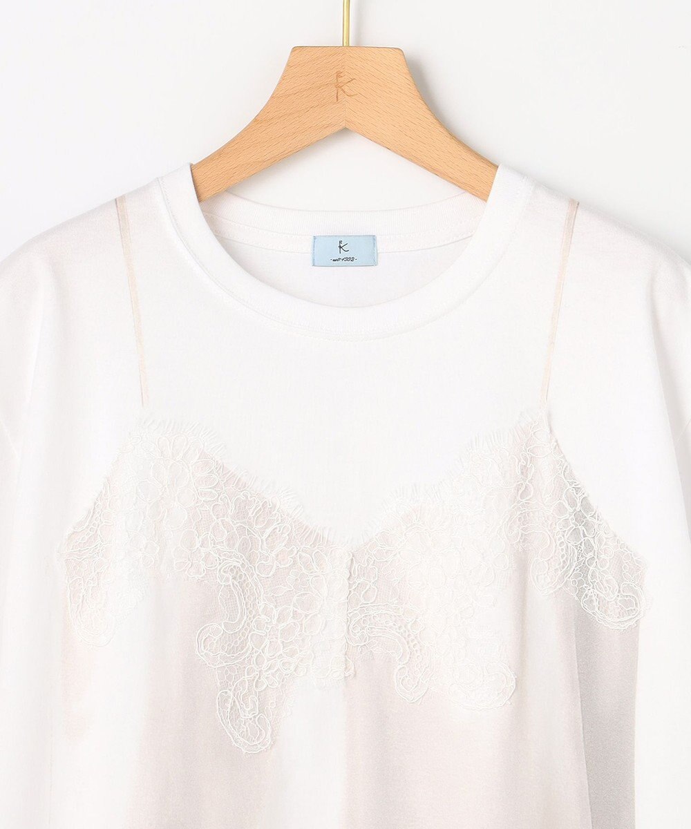 組曲 S 【先行予約・WEB限定】トロンプルイユ レースキャミソール Ｔシャツ 