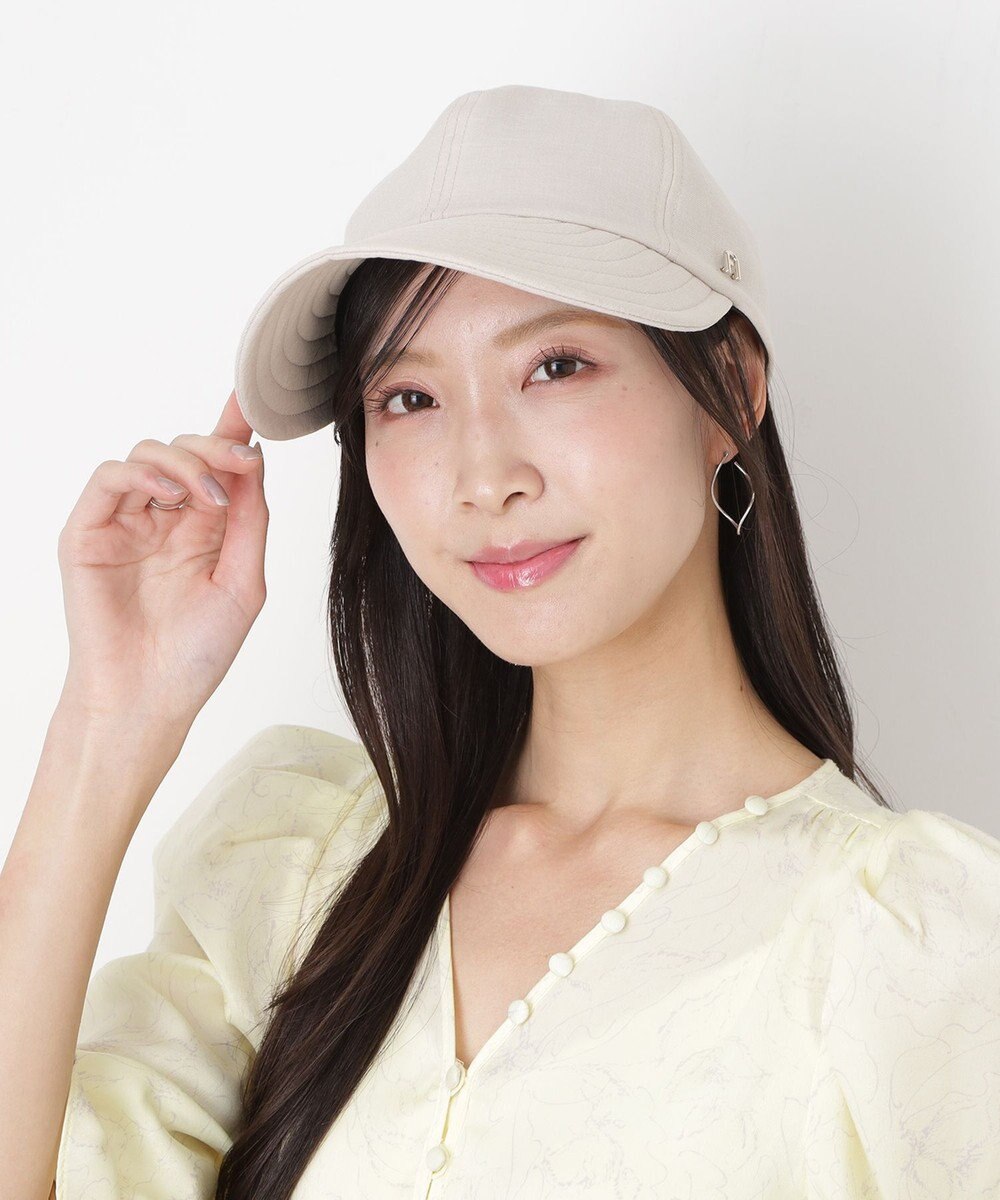 MOONBAT 【遮光100％/遮熱/UVカット】FURLA(フルラ)アーチロゴ ロングつば キャップ 帽子  手洗い可能/日本製 