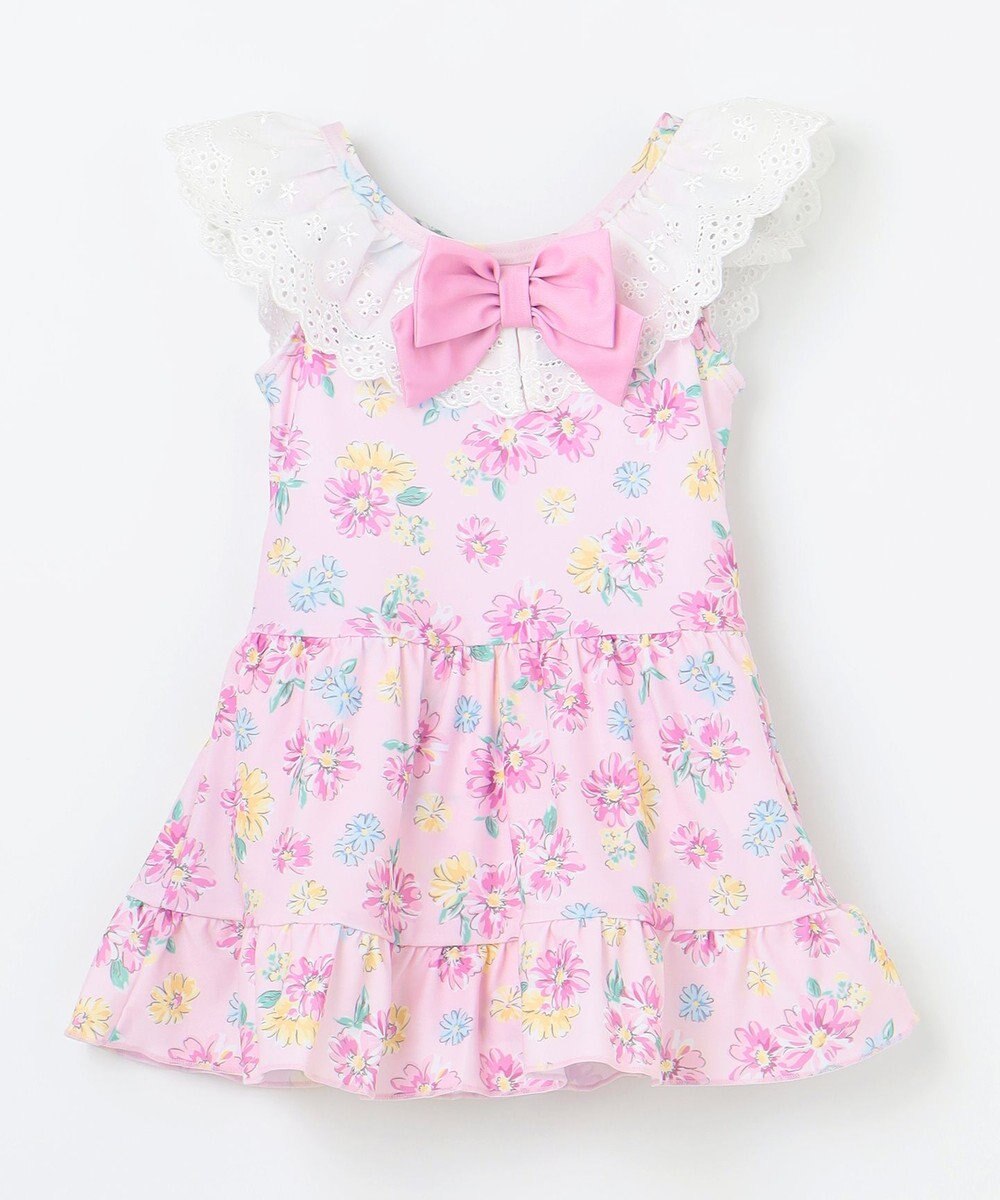 ANY KIDS 花柄×レース ワンピース水着 