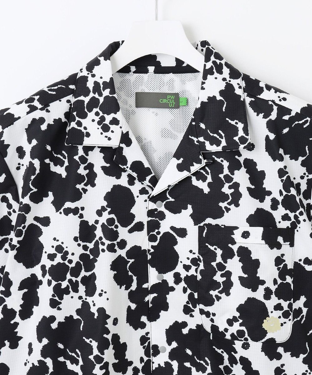 PW CIRCULUS 【MEN】【ストレッチ/通気性】プリント オープンカラー シャツ 