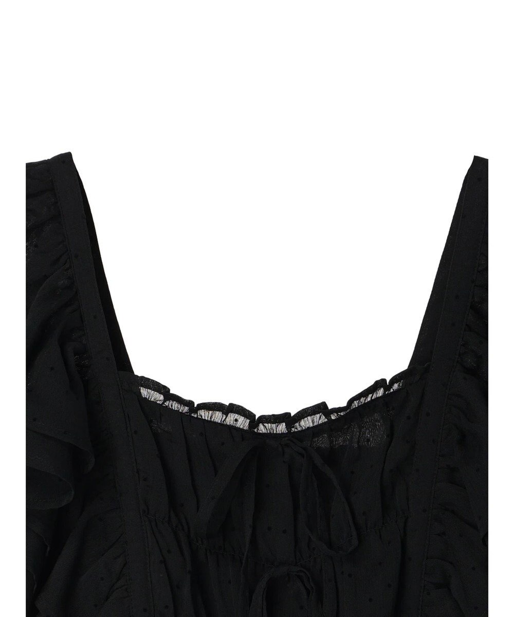 earth music&ecology フロッキードットフリルビスチェ 