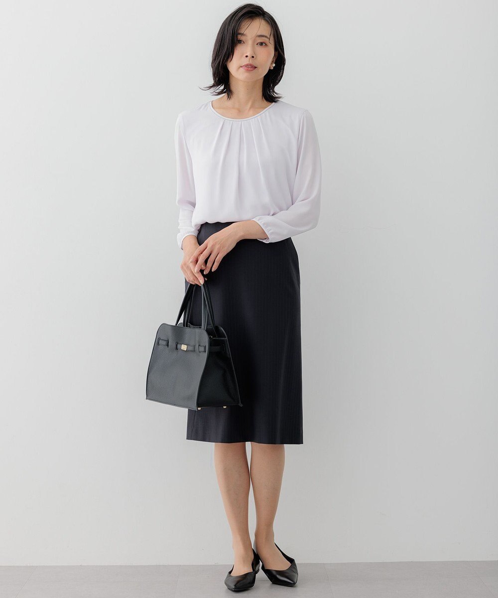 23区 【洗える】シルキーデシン ボールチェーン カットソー 