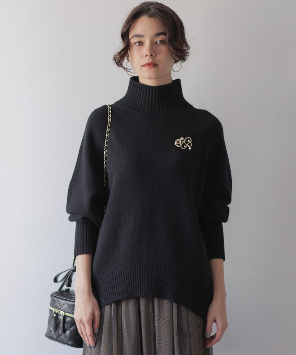 組曲 メタルラインパールポイントブローチ 