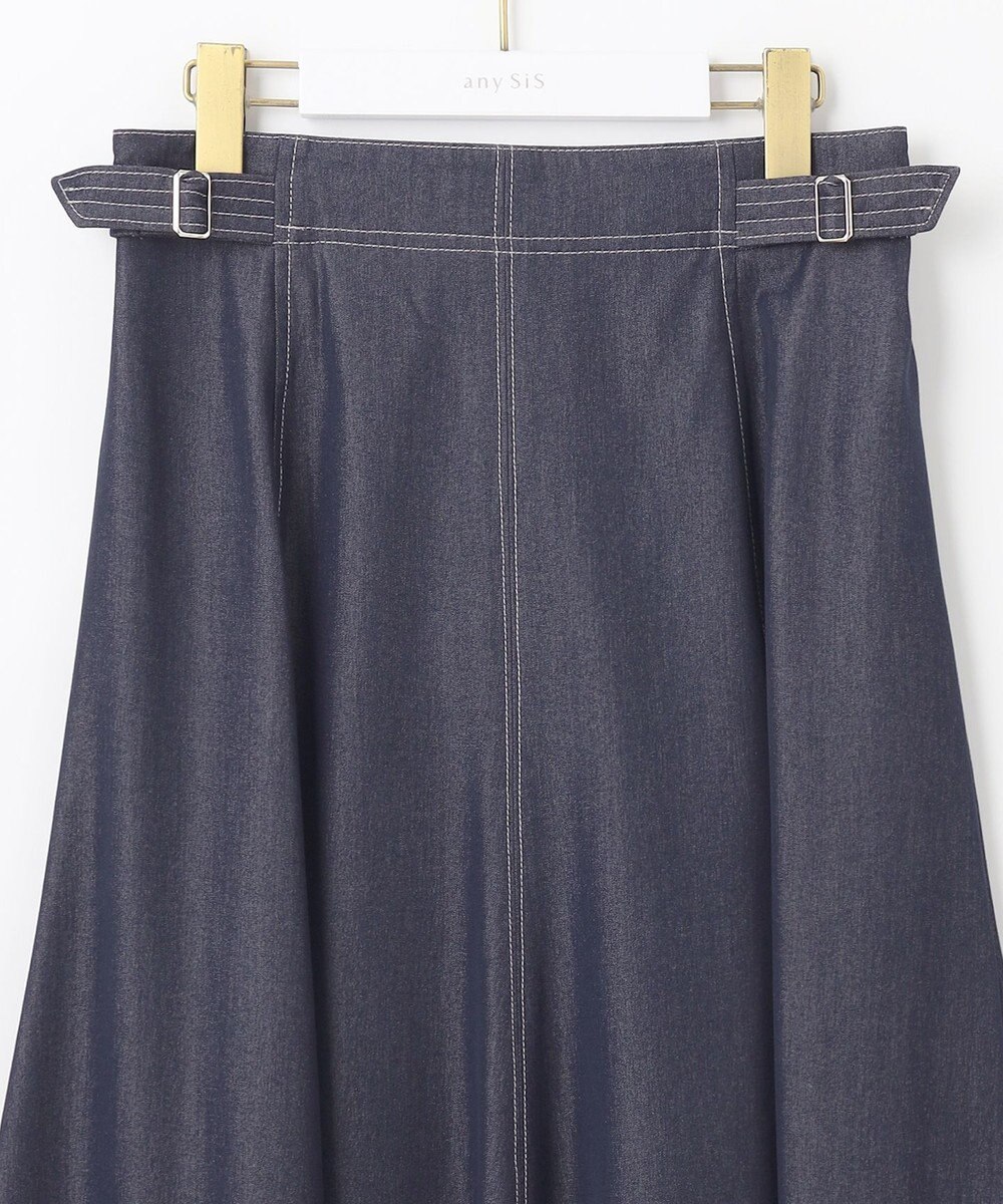 ANY SIS 【洗える】デニムライクシャンブレー スカート 