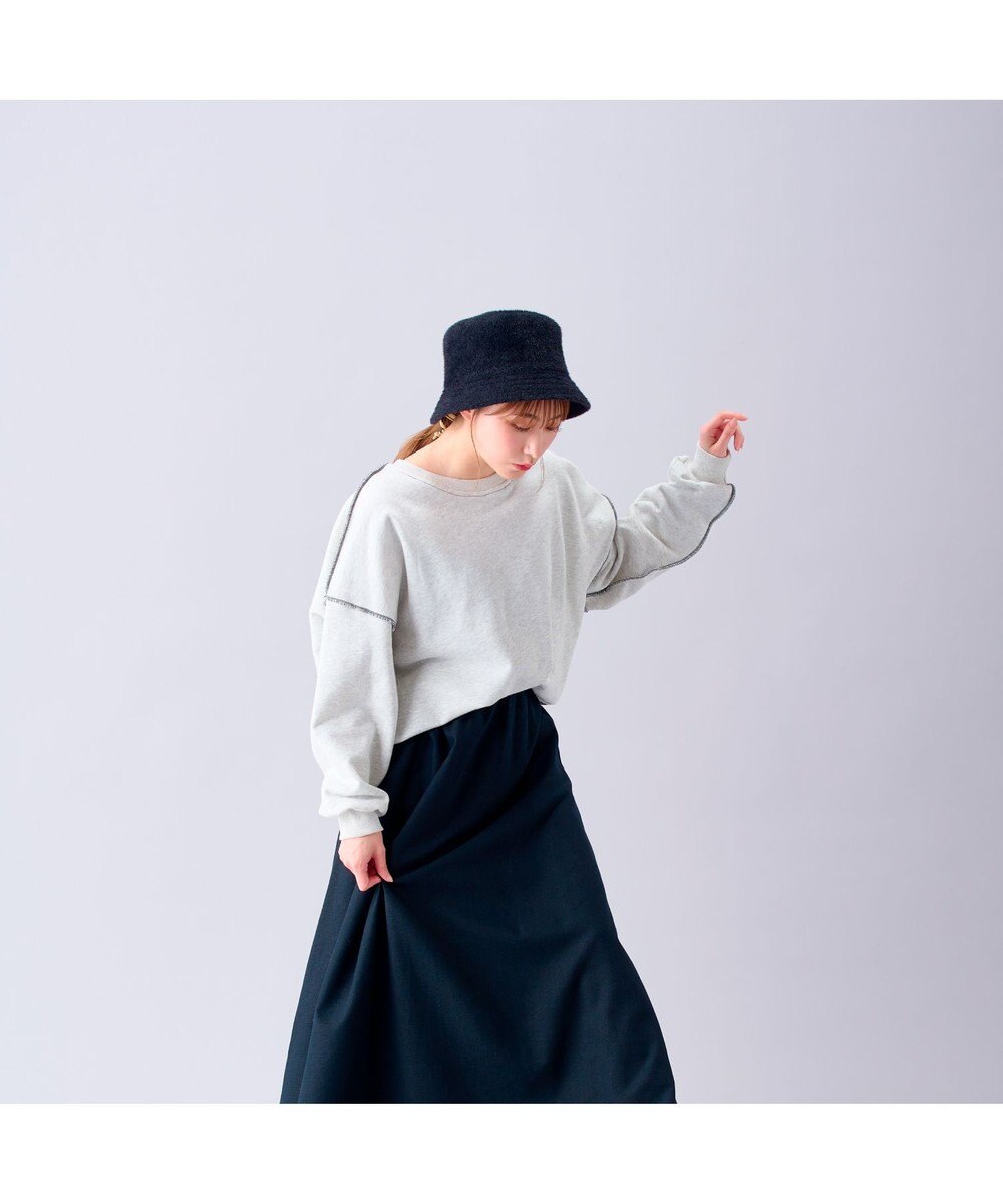 MOONBAT 【洗える】estaa アンゴラ風バケットハット 