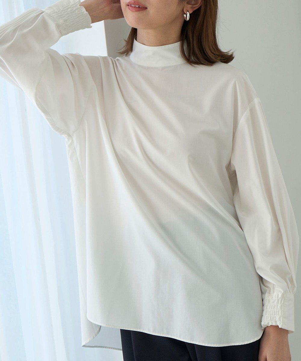 UNFILO ハイネックブラウス 