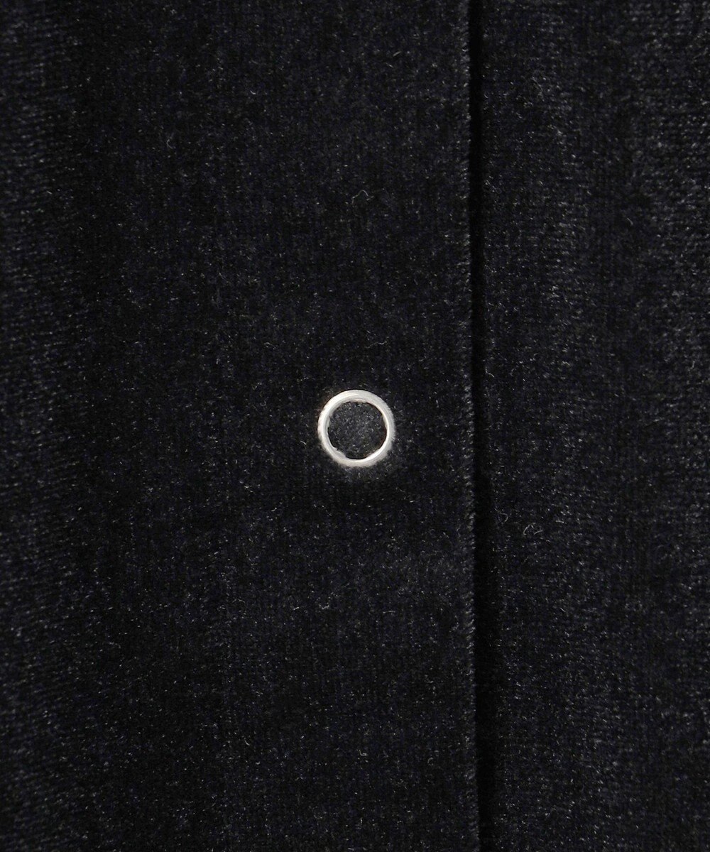 #Newans 【洗濯機可／ 前後着用可】 ギャザースリーブシアーベロアカーディガン 