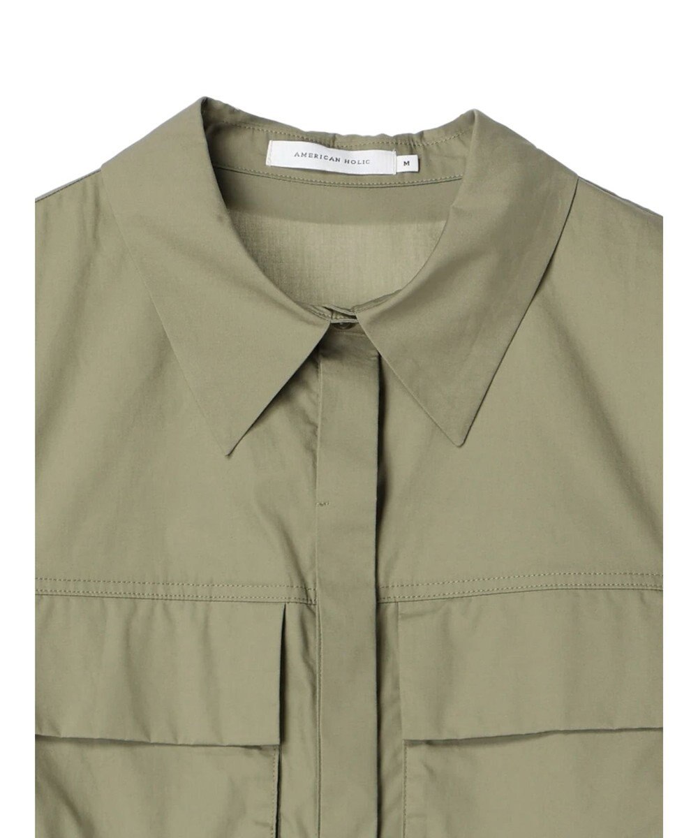 AMERICAN HOLIC ノースリーブＷポケットシャツ 
