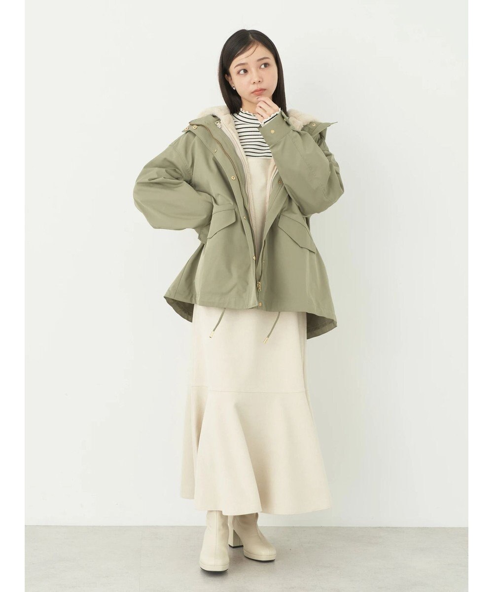 earth music&ecology マルチウェイマウンテンパーカー（ファー） 