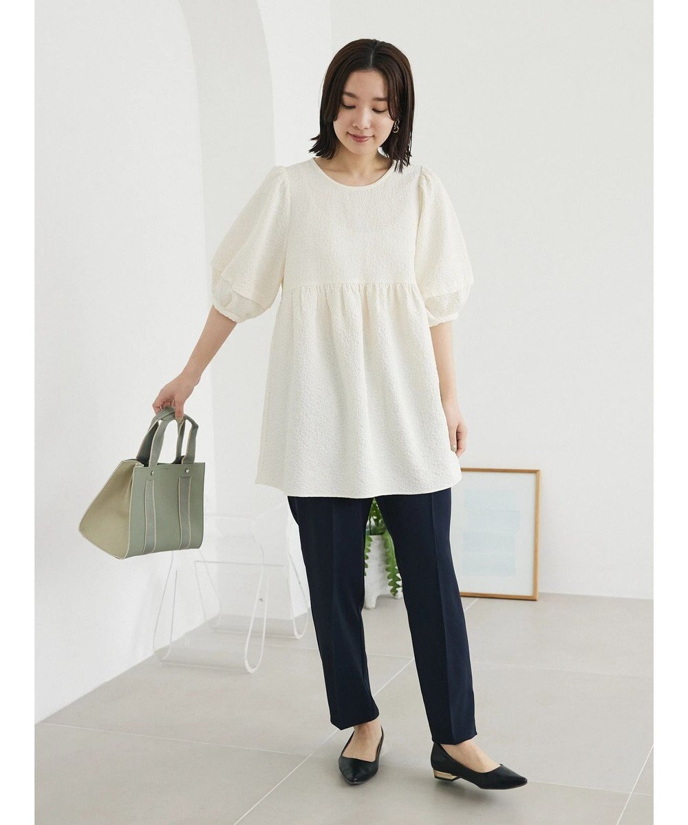 Green Parks ジャガードペプラムブラウス 