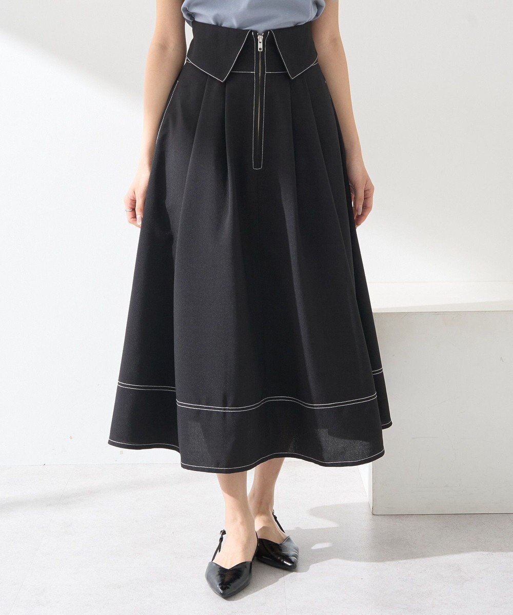 earth music&ecology フォールドオーバーウエストスカート 
