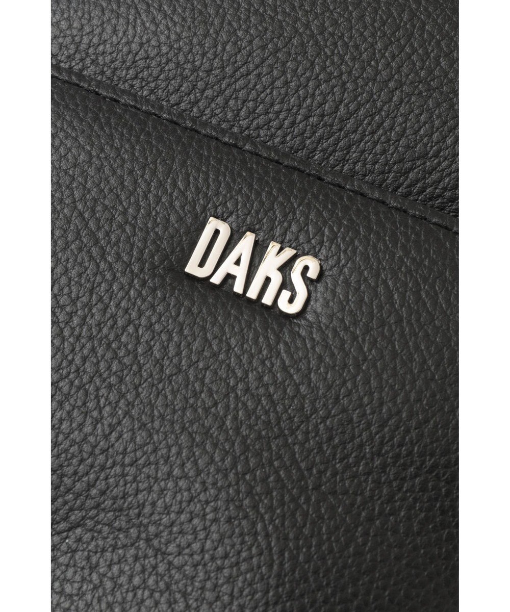 DAKS レザー×ハウスチェックディテール フラップショルダーバッグ 