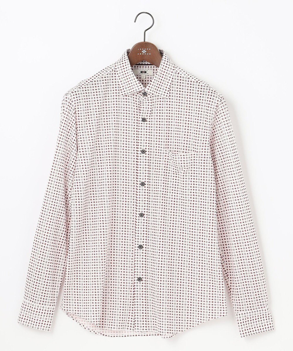 JOSEPH ABBOUD 【快適な着心地】コンパクトジャージー鹿の子プリント シャツ 