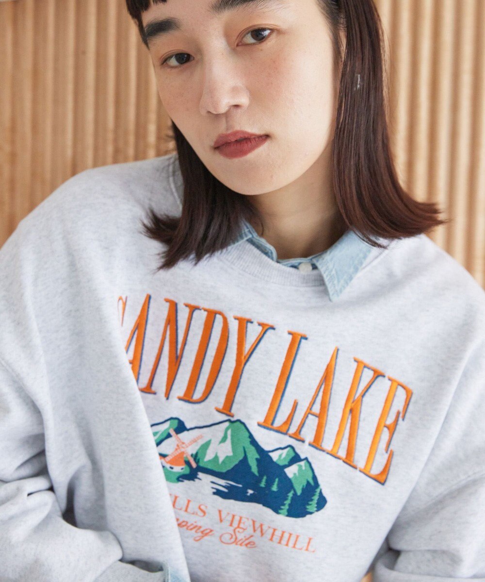 AMERICAN HOLIC 刺繍裏毛プルオーバー 