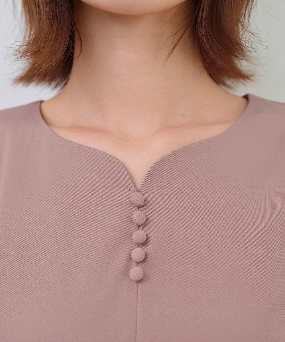 Tiaclasse 【セレモニー・洗える】ハートネックくるみ釦ワンピース 