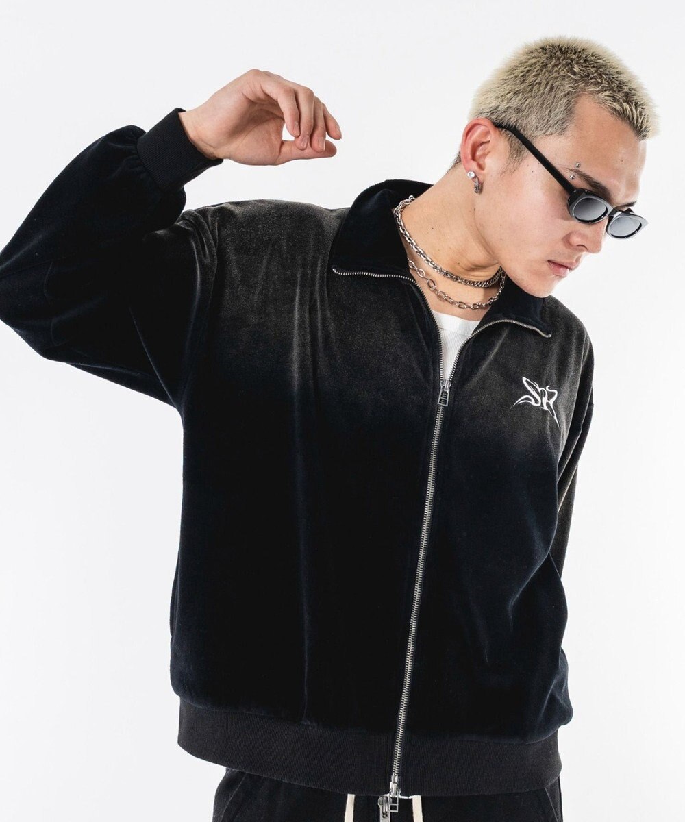 WEGO 【ユニセックス着用ITEM】ブリーチロゴベロアトラックジャケット 