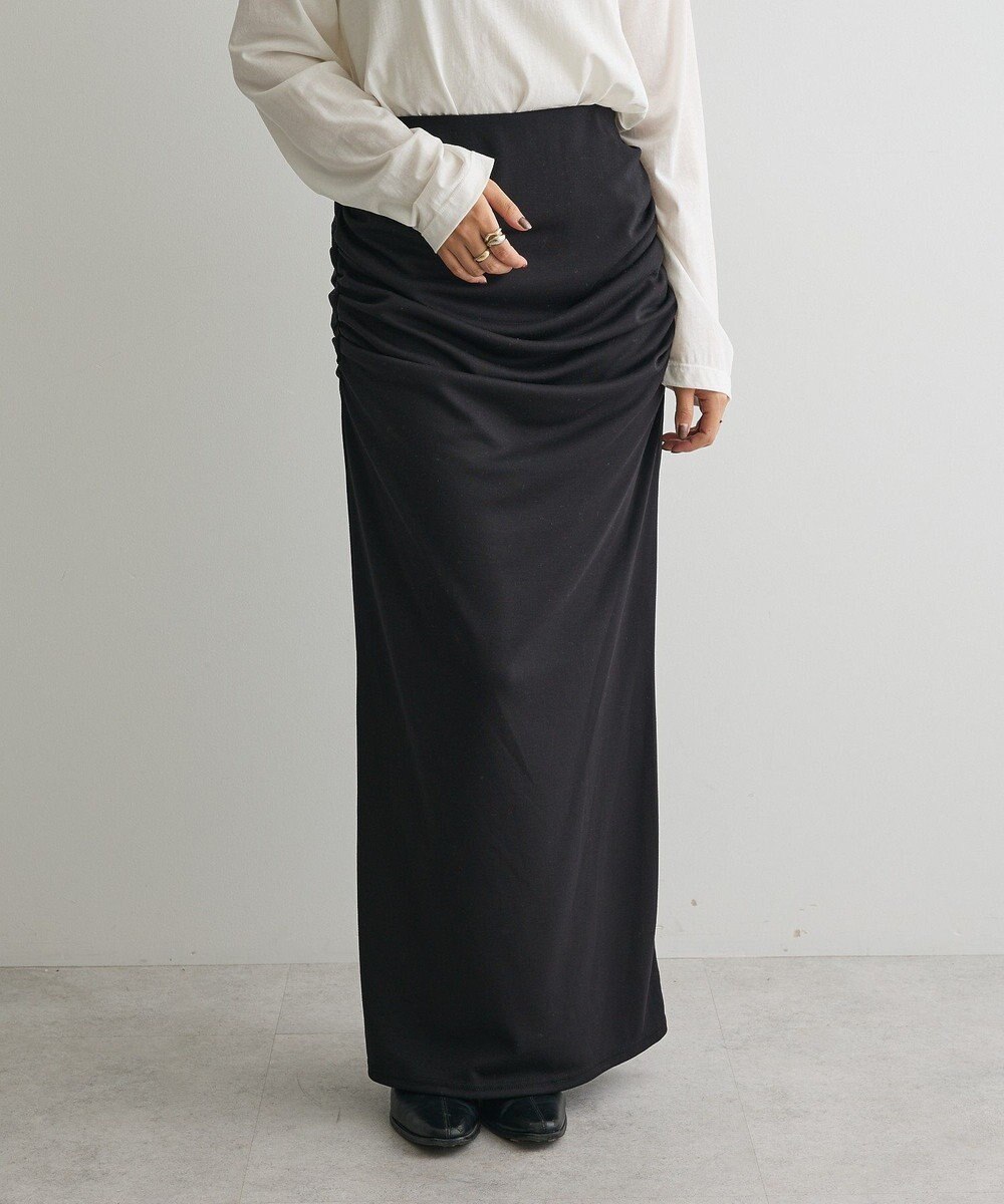CRAFT STANDARD BOUTIQUE ドレープデザインIラインスカート 