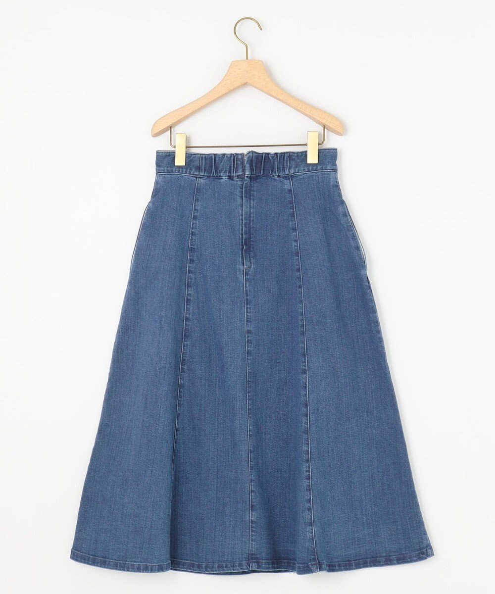 組曲 ライトデニム フレアスカート 