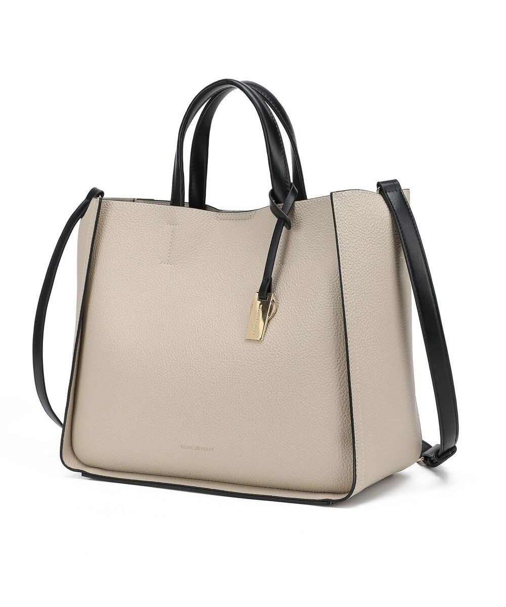 style code 【MERCURYDUO/マーキュリーデュオ】ラージポケット　2WAY ラージトートバッグ　キーリングチャーム付き 