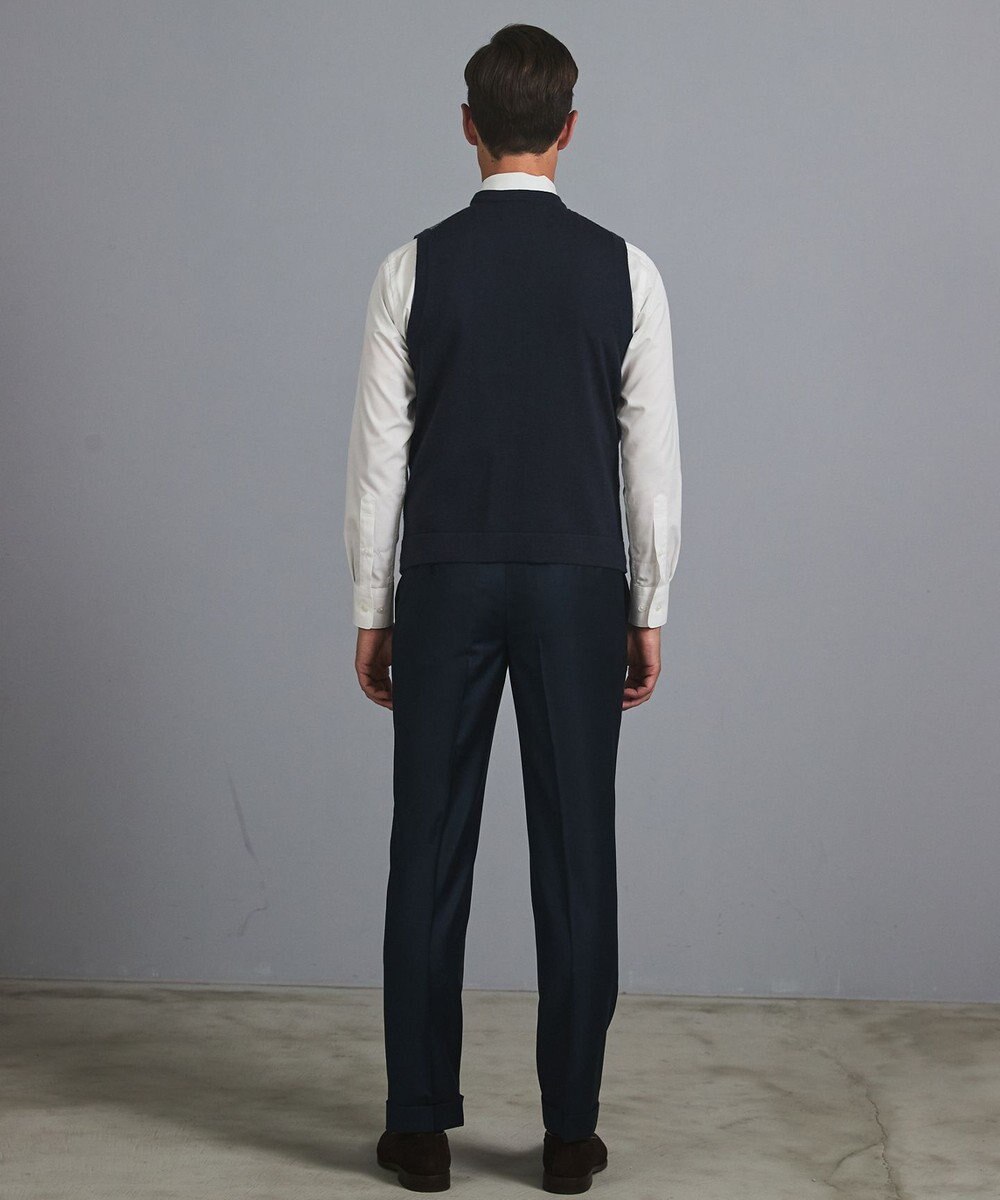 GOTAIRIKU 体温調整に【洗える/チクチクしにくい/ピリングしにくい】イタリア糸 ハイゲージ ベスト_WOOL100% 