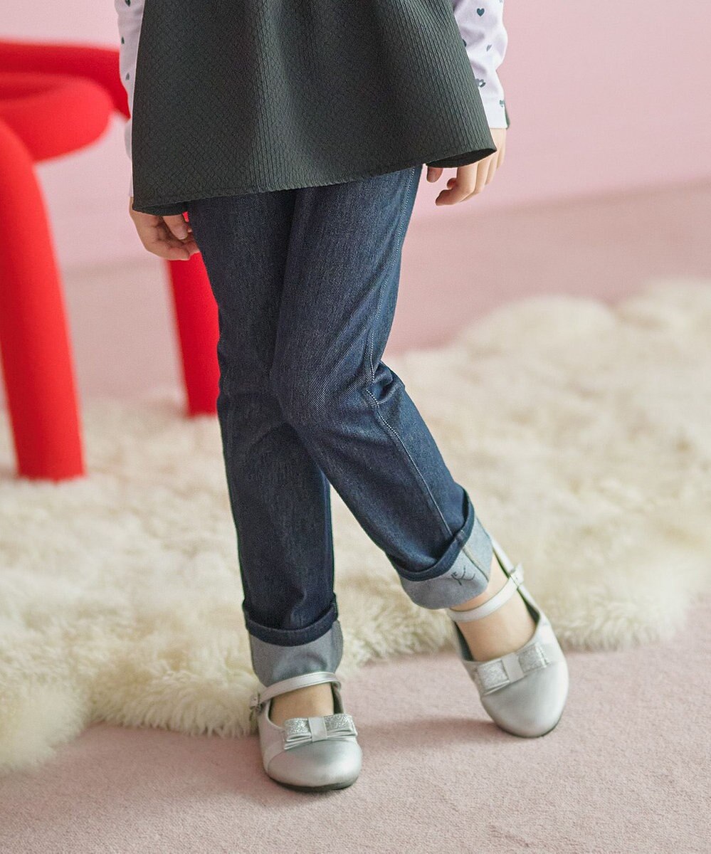 組曲 KIDS 【110-140㎝】ハートデニムニット パンツ 