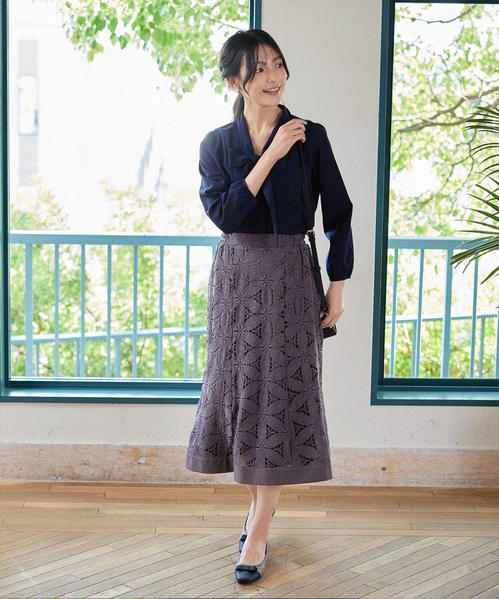 Tiaclasse 【新色追加・洗える】リボンタイブラウス 