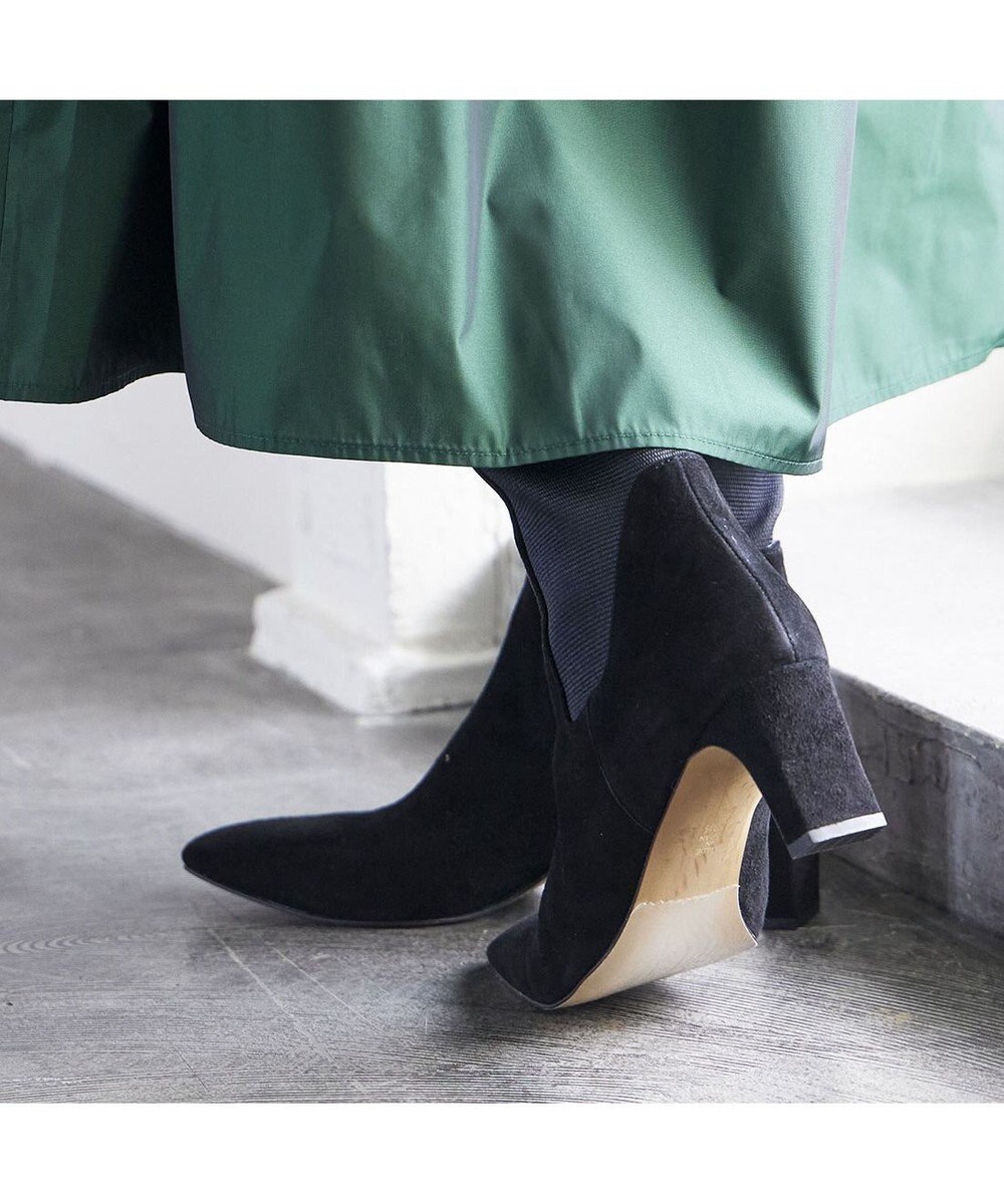 MODE ET JACOMO <MODE ET JACOMO>スクエアトゥサイドゴアブーツ 