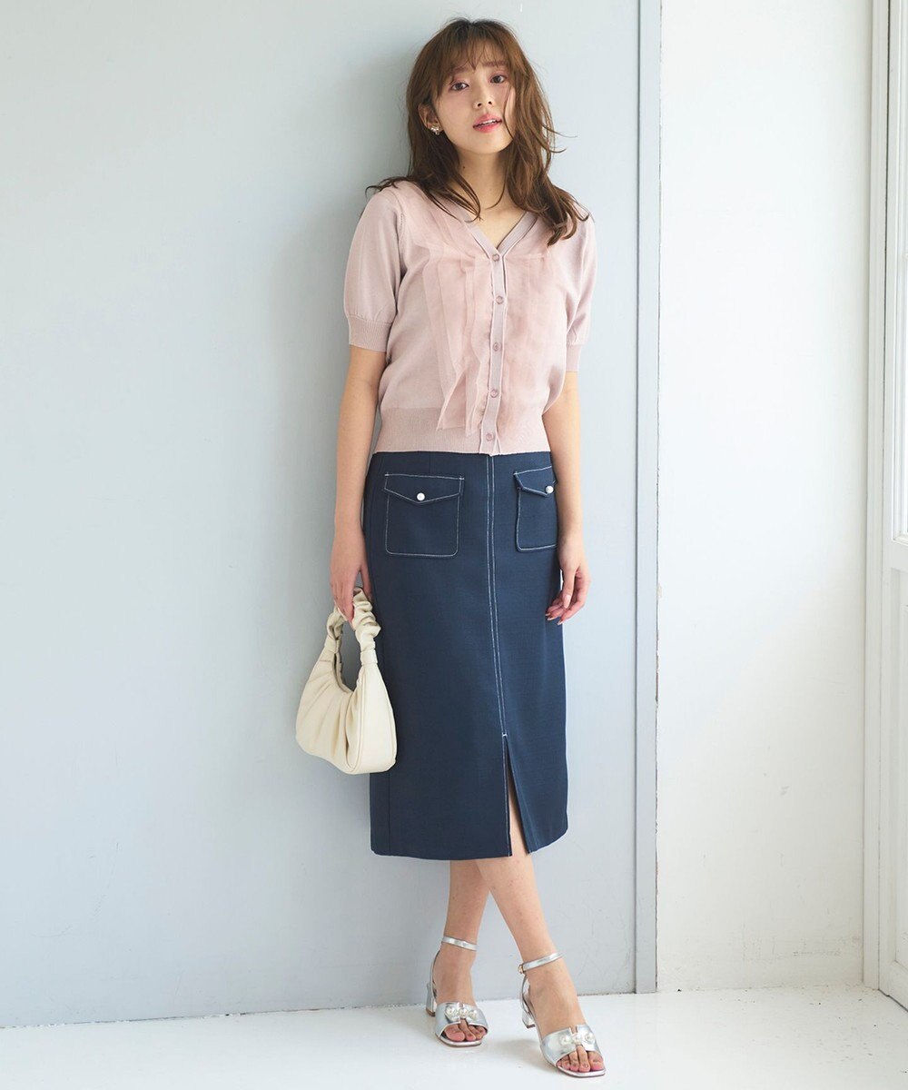 Feroux 【新色追加・洗える】パールポイントフラップ スカート 