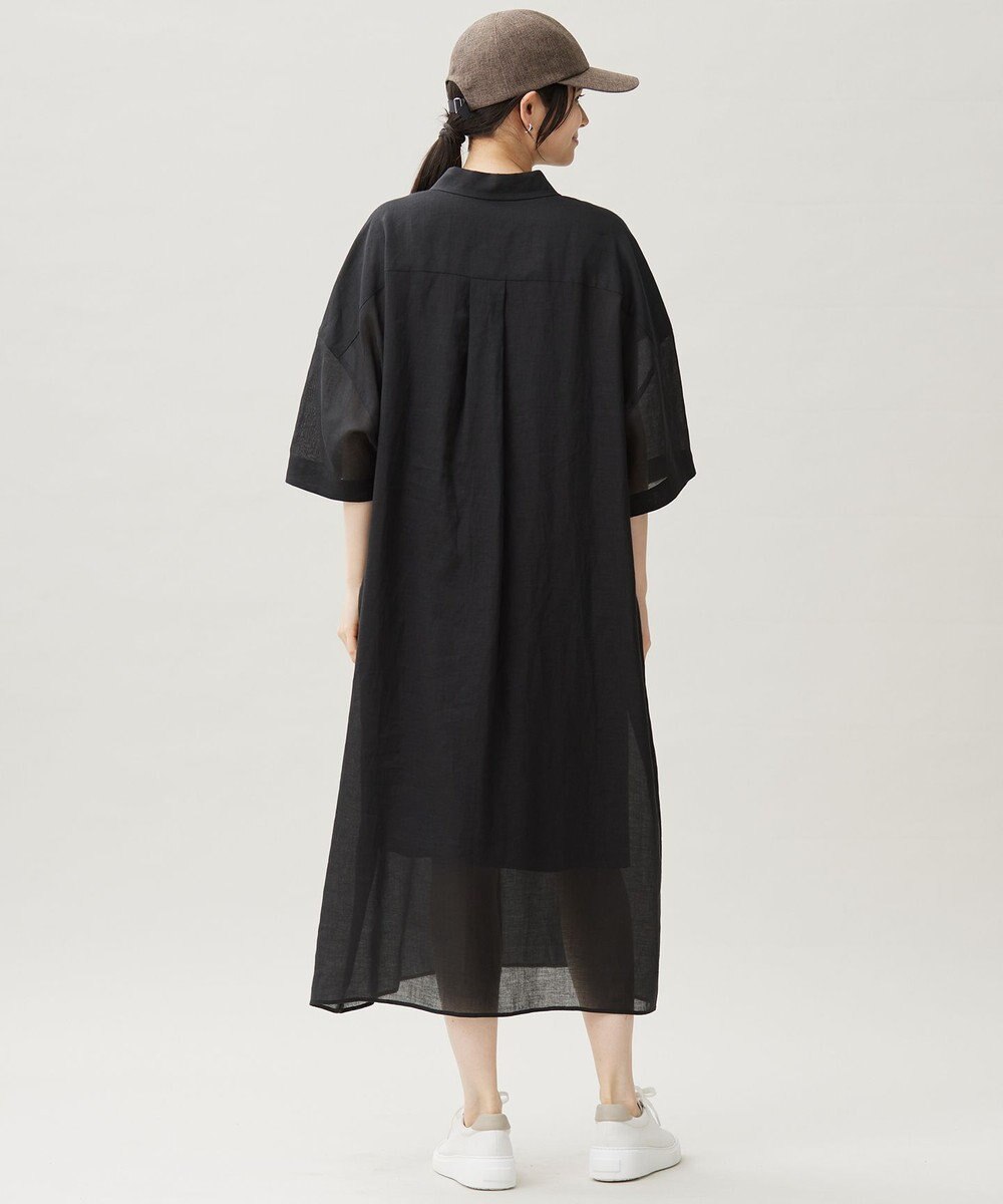 WEB限定・接触冷感・洗える】シアーラミーローンシャツ ワンピース  