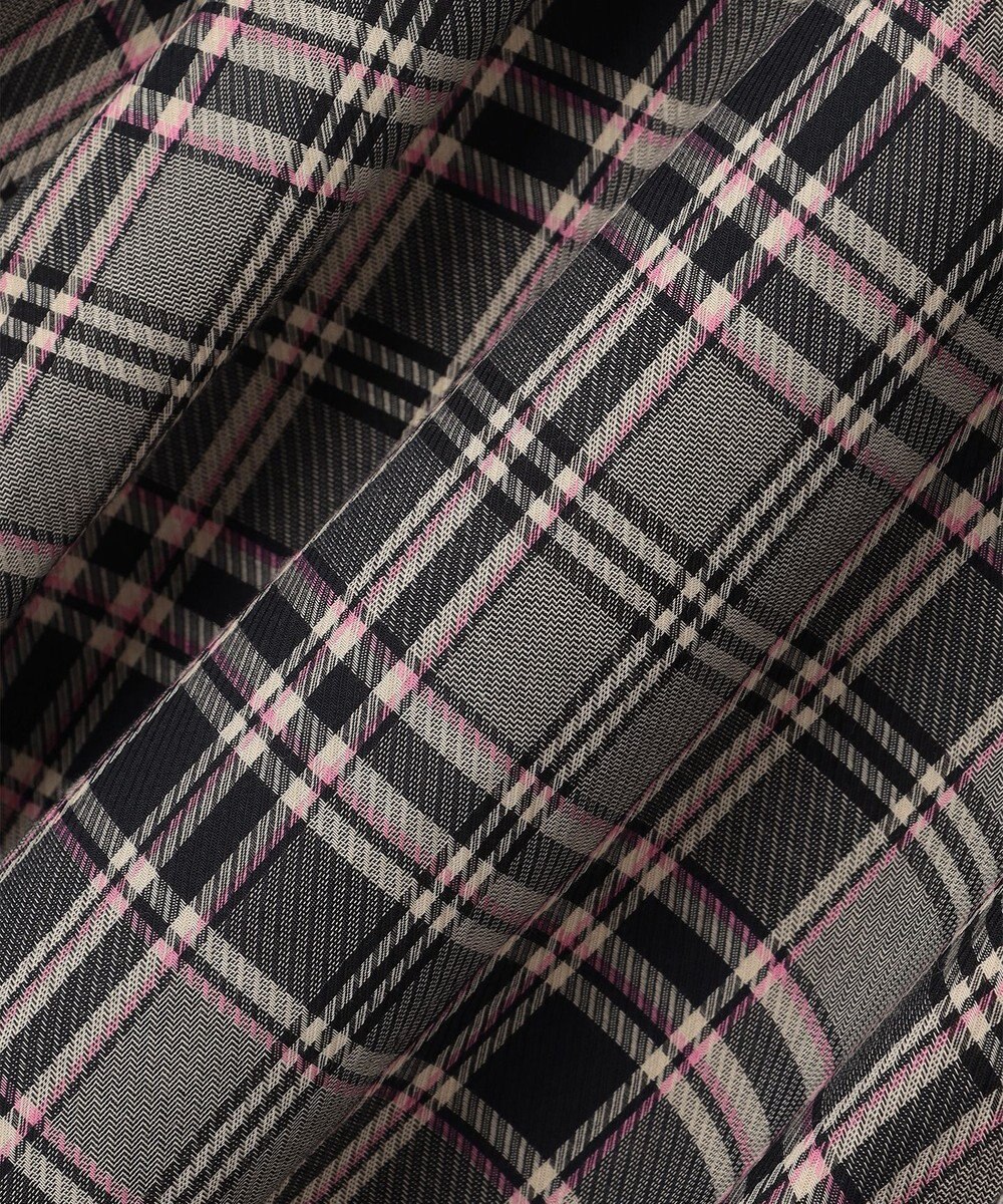 組曲 シアーツイルチェック フレアスカート 