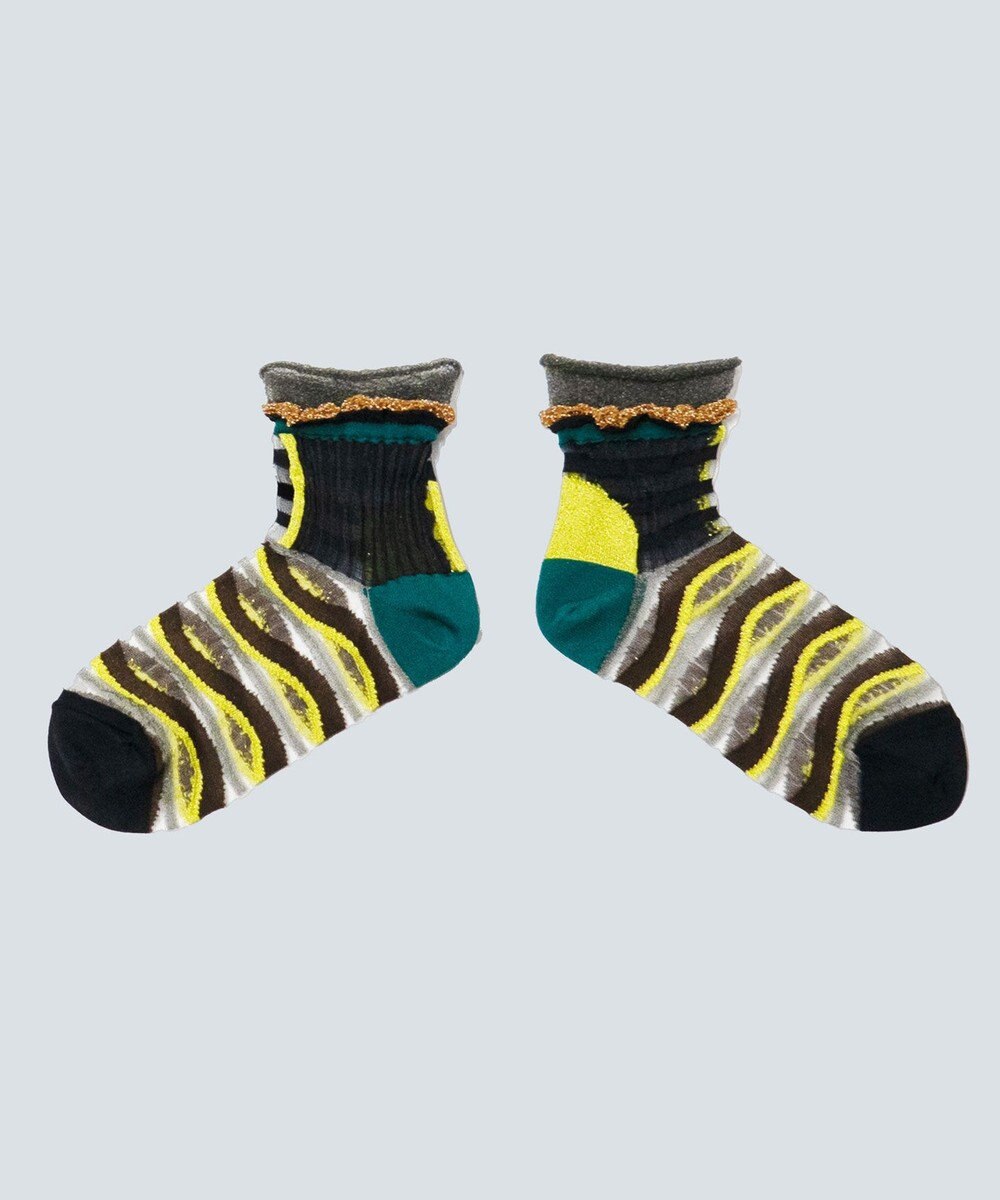 COQ WAVE ECHO シアーボーダーソックス 