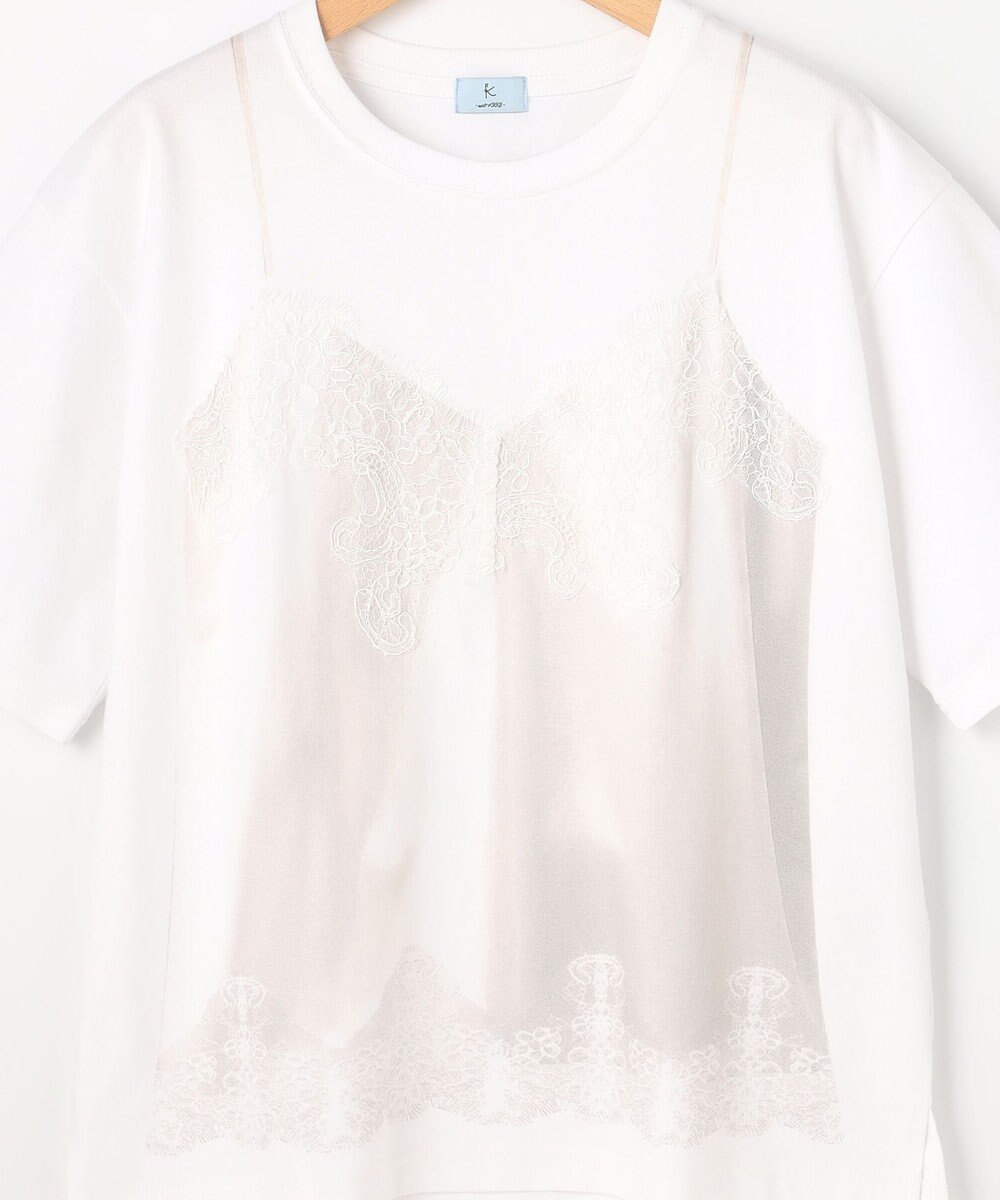 組曲 S 【先行予約・WEB限定】トロンプルイユ レースキャミソール Ｔシャツ 