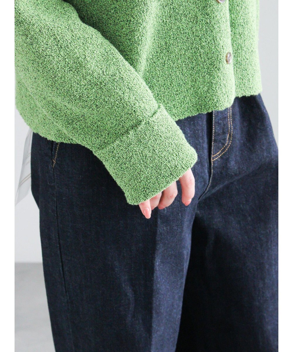 Te chichi メランジ衿ニットジャケット 