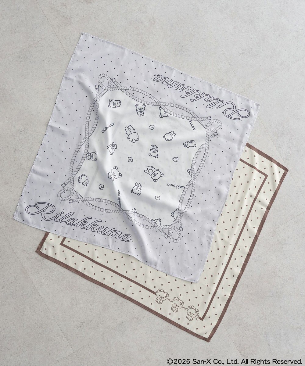 earth music&ecology 【予約】リラックマ×earth アソートドットスカーフ 