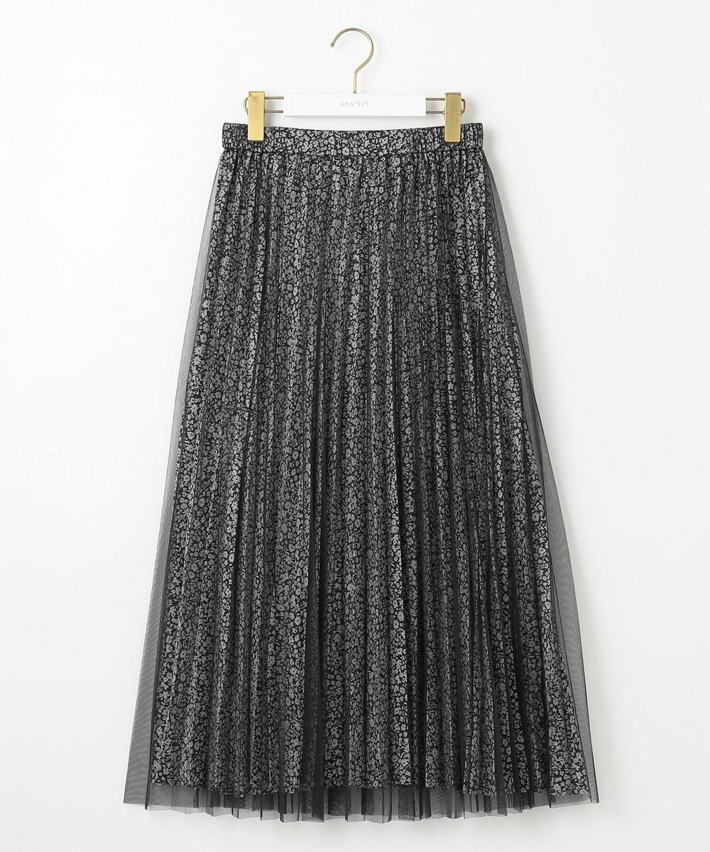 ANY SIS 【洗える】チュールレイヤードプリーツ スカート 