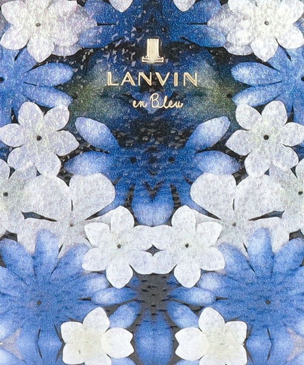 LANVIN en Bleu ブルフルール Lファスナー二つ折り財布 
