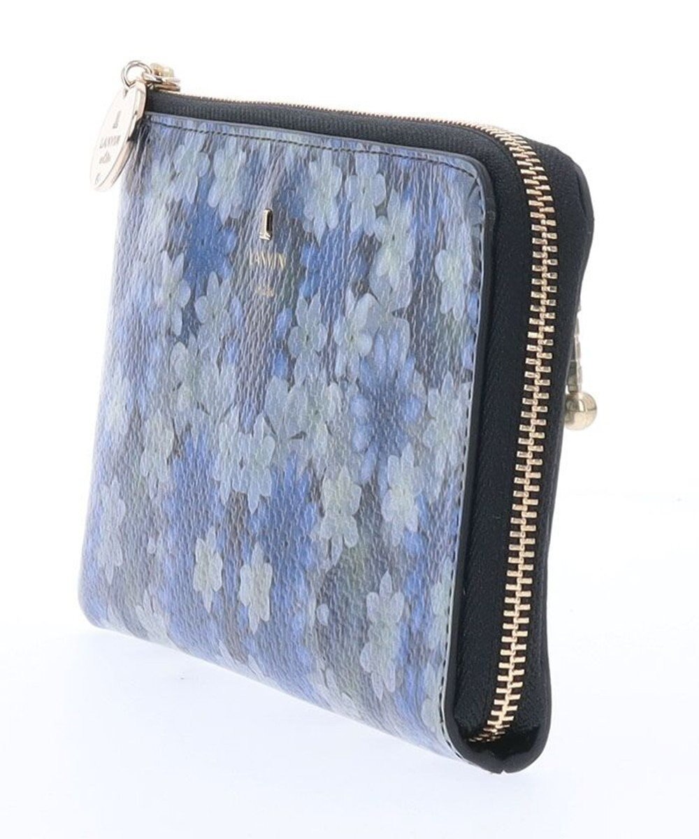 LANVIN en Bleu ブルフルール Lファスナー長財布 