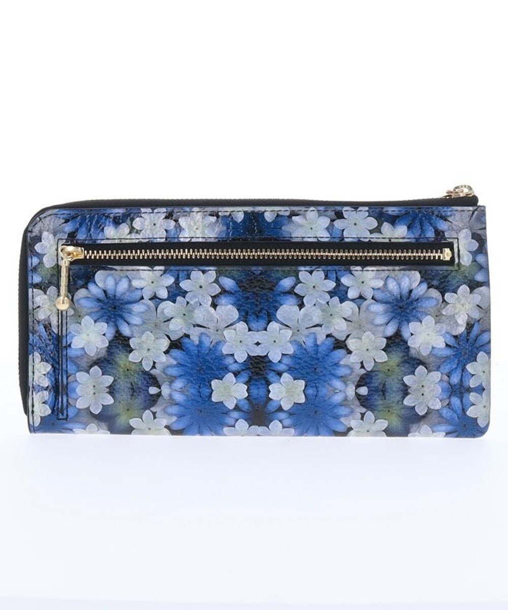 LANVIN en Bleu ブルフルール Lファスナー長財布 