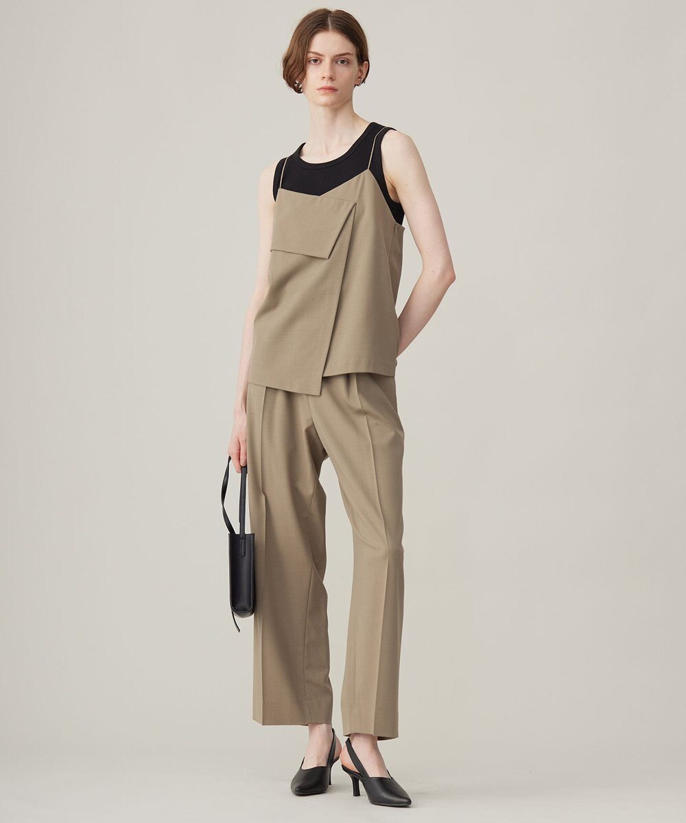 ICB L 【洗える】ウール2WAYストレッチ キャミソールブラウス 