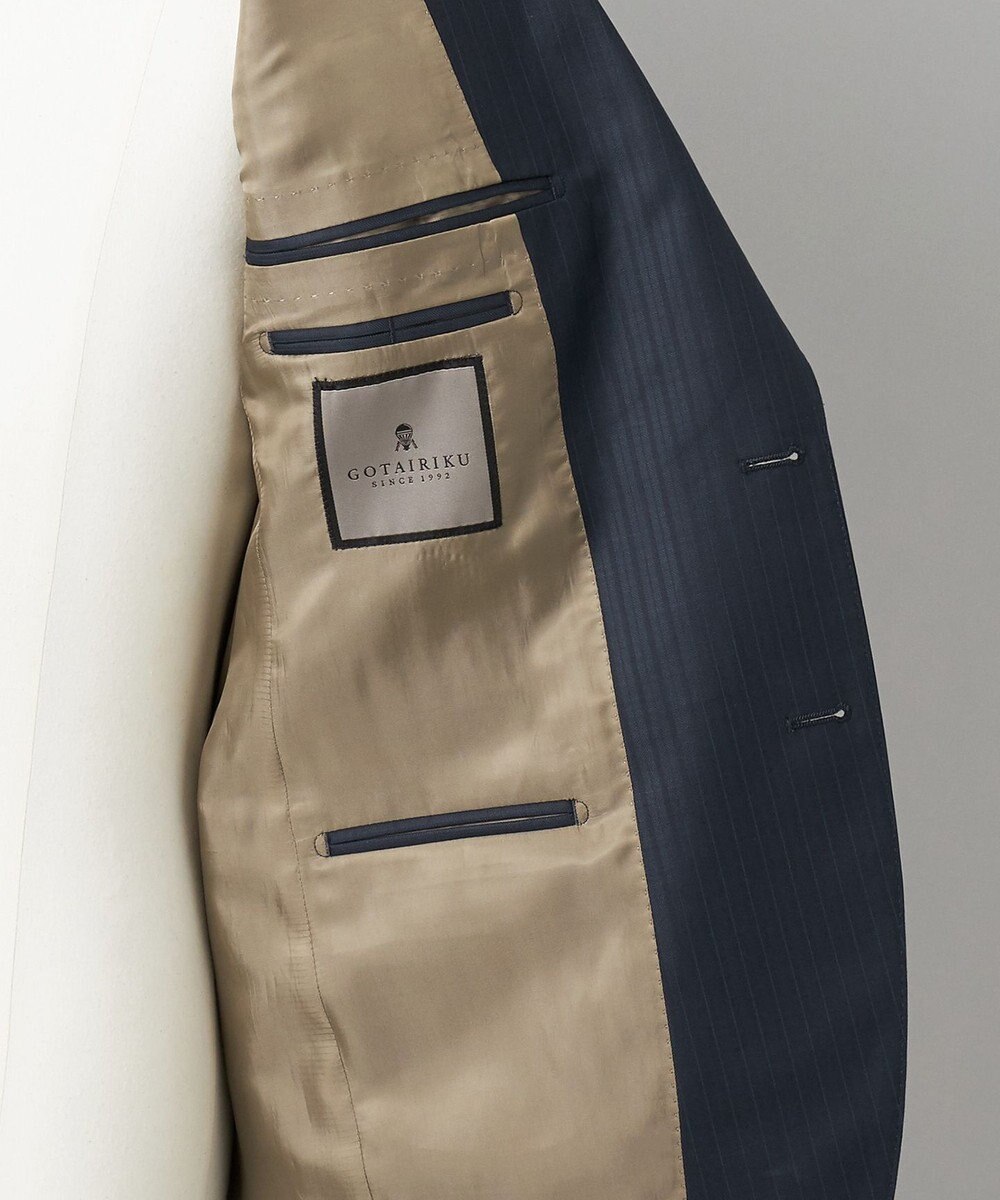 GOTAIRIKU 通年仕様【DORMEUIL/ドーメル】ミレニアル  3ピーススーツ(ネイビー) 