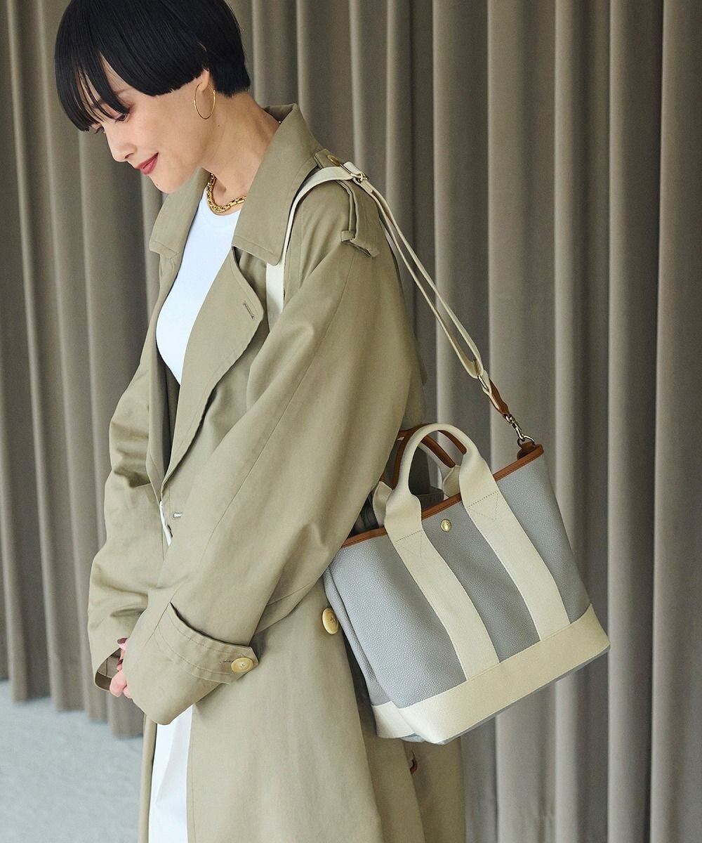 TOPKAPI 【Breath TOPKAPI】スコッチグレイン ネオレザー トート バッグ ショルダー付き M 