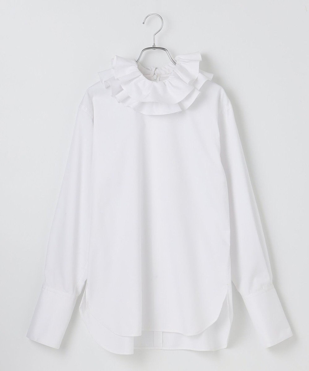 #Newans 【マシンウォッシャブル】ピエロラッフルカラーシャツ 