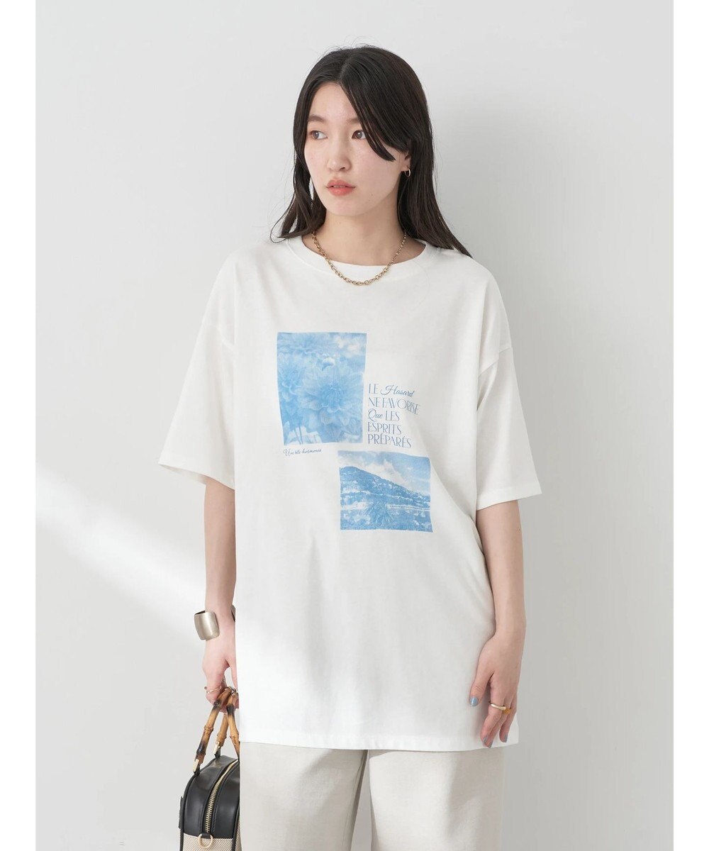 earth music&ecology フォトチュニックＴ Off White