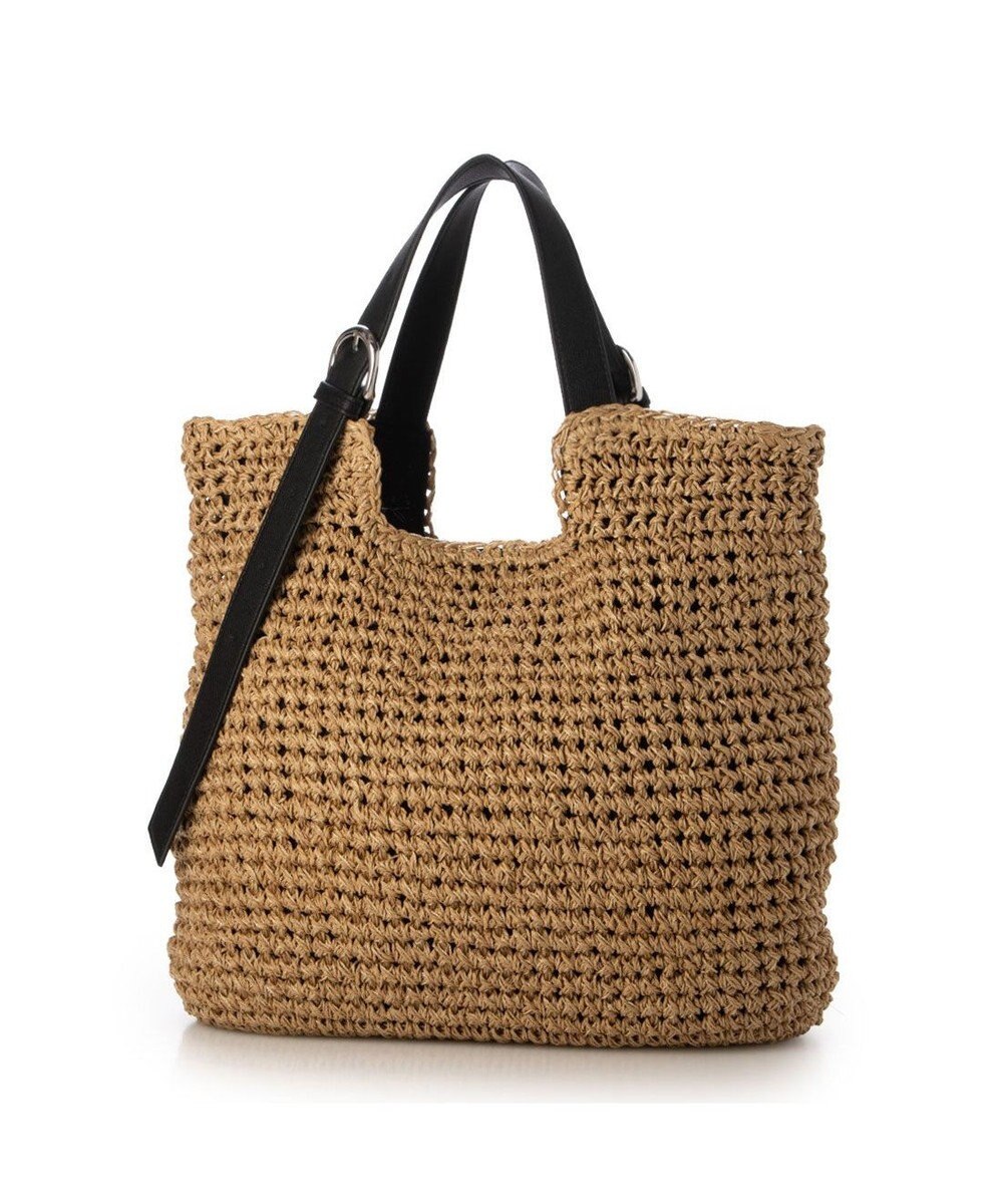 UNBILLION カシュカシュ cachecache / ベルトハンドルクロッシェトート カゴバッグ 