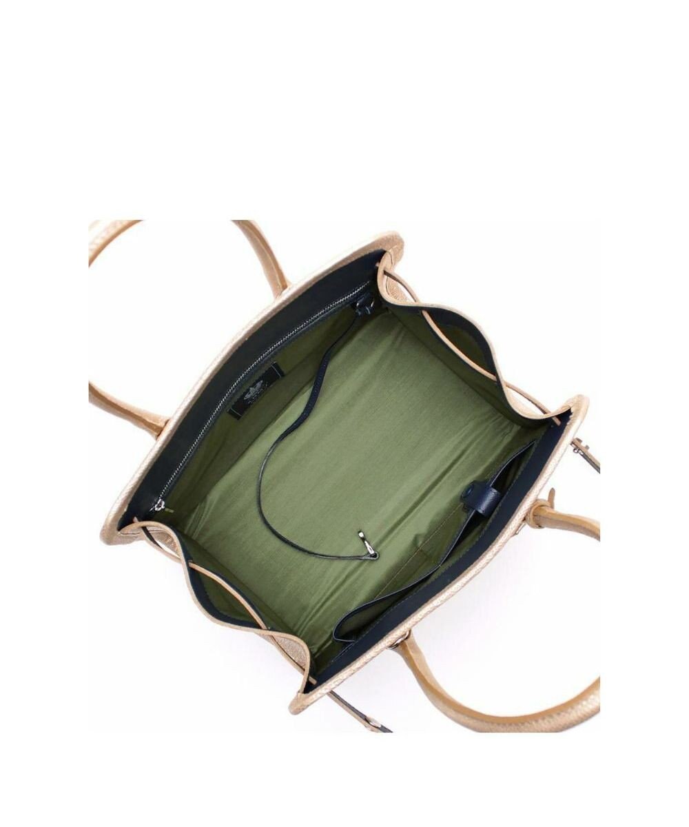 A.D.M.J. 【牛革】メタリックレザー/ヘリ巻きベルトトートM(Dカン+) 